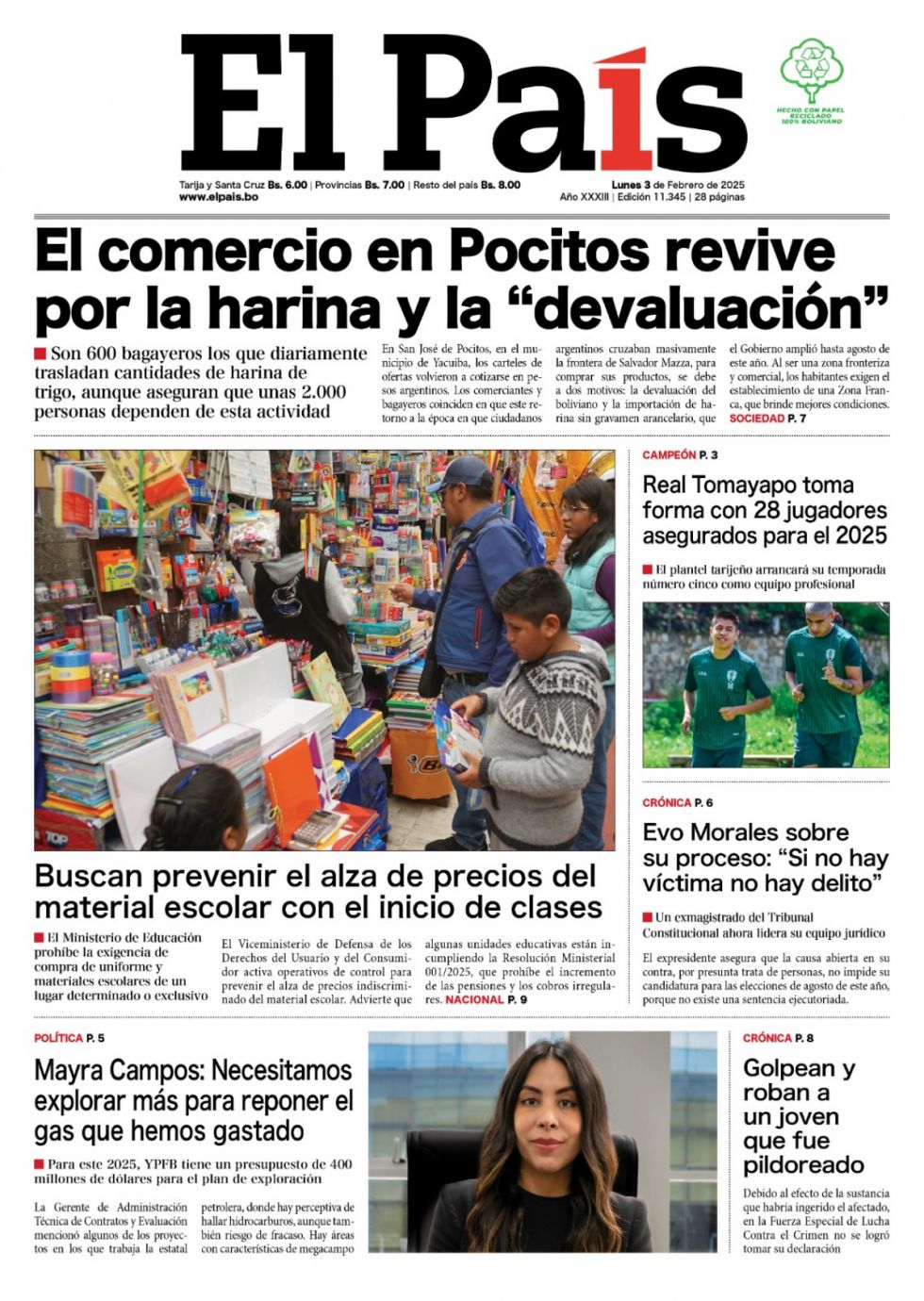 Evo, Paz, los fichajes de Tomayapo y más: Lee las imprescindibles
