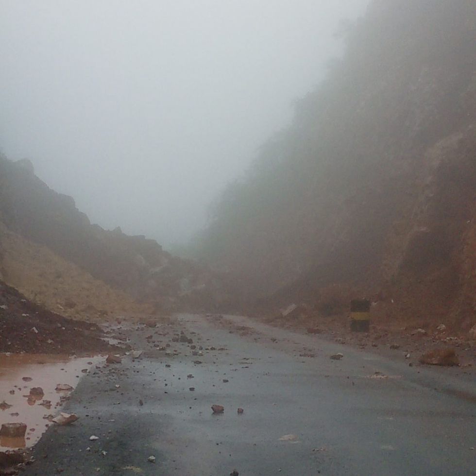 Derrumbe en Peña Colorada
