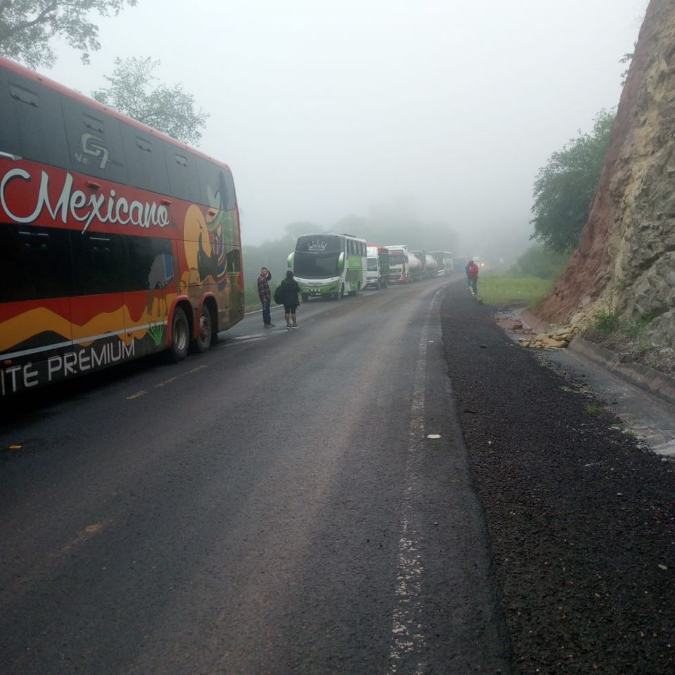 Los vehículos están varados