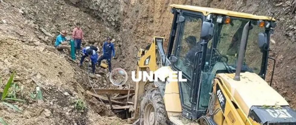 Minero queda atrapado en una mina de los Yungas