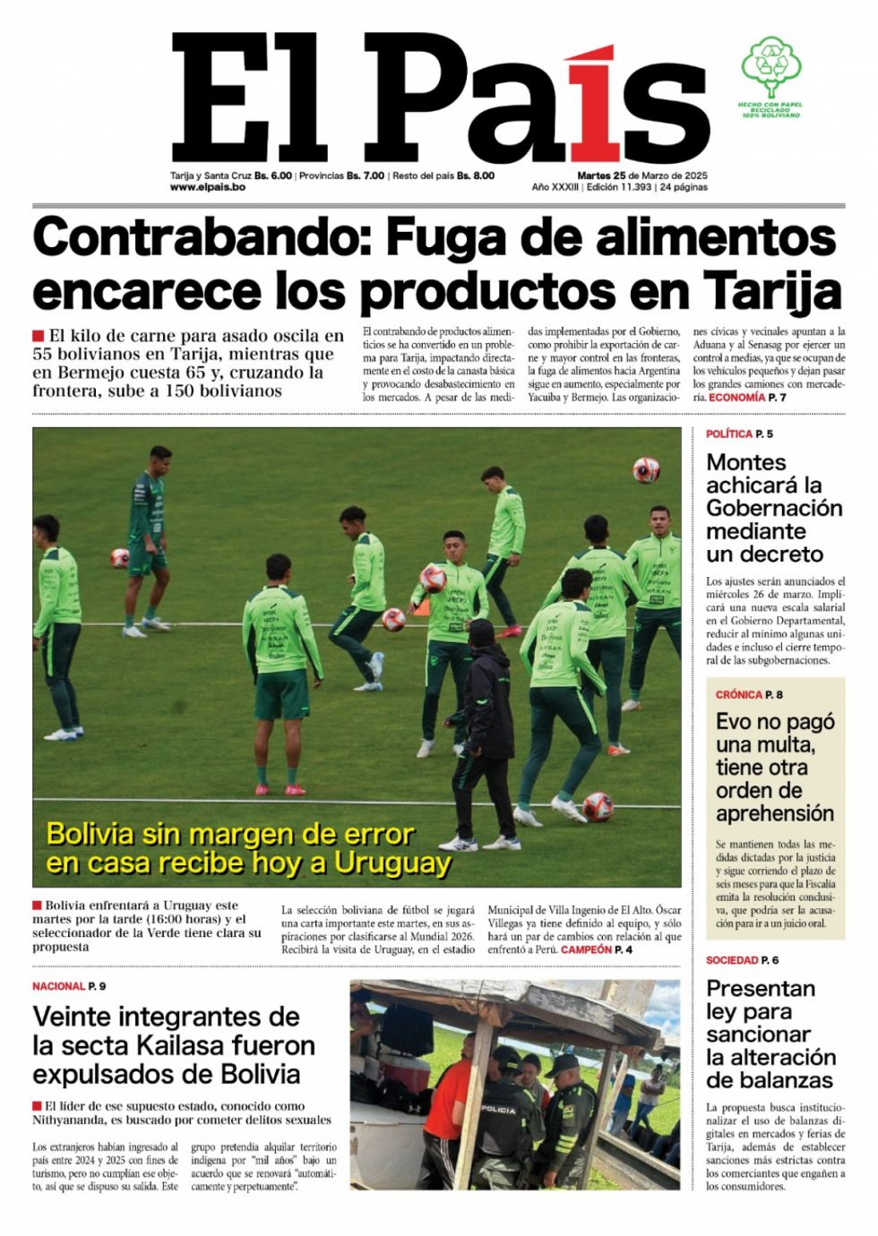 La carne perdida, Bolivia - Uruguay, sentencia por Singry, multa nueva a Evo... Lee las imprescindibles