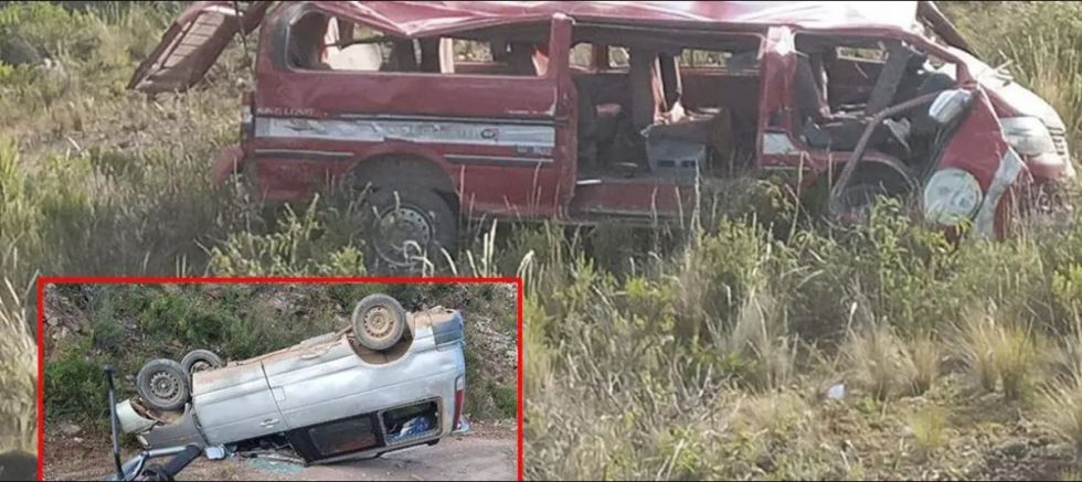 Al menos 13 heridos: Trufi sufre accidente en la vía a Arque y cuando otro vehículo iba a auxiliarlos también se volcó