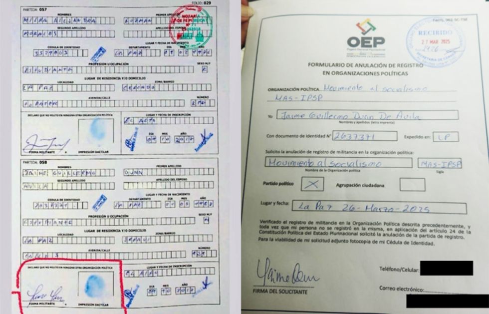 Jaime Dunn niega ser militante del MAS y confirma trámite para anular registro ante el TSE