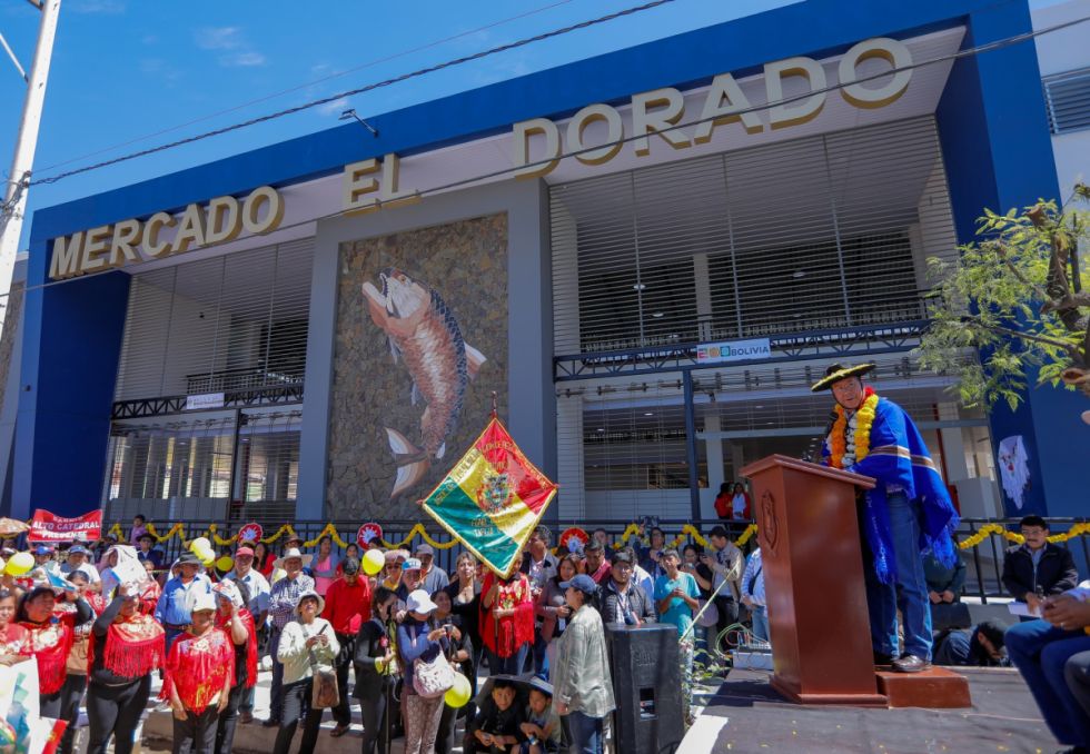 Arce entrega cinco obras por más de Bs 32 millones en el aniversario de Tarija