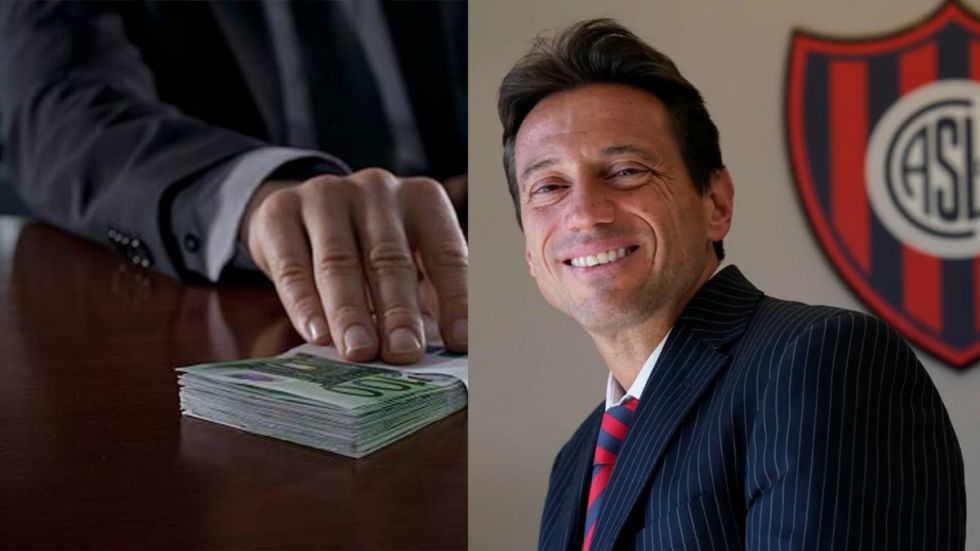 Acusado de recibir "coima": Escandalosas imágenes del presidente de San Lorenzo de Almagro