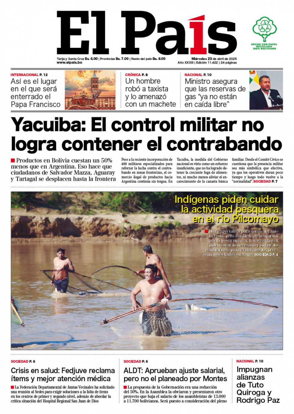 El Día del Libro, las dudas del PDC, la hora del Papa, los sueldos de la ALDT... Lee las imprescindibles