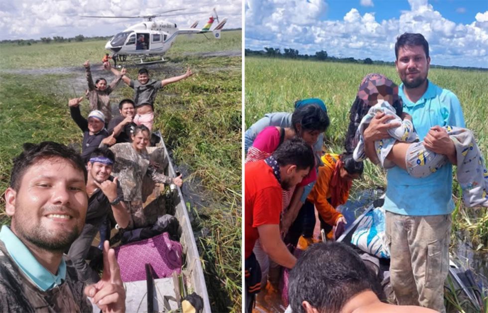 Una familia de pescadores, los héroes del rescate en Beni