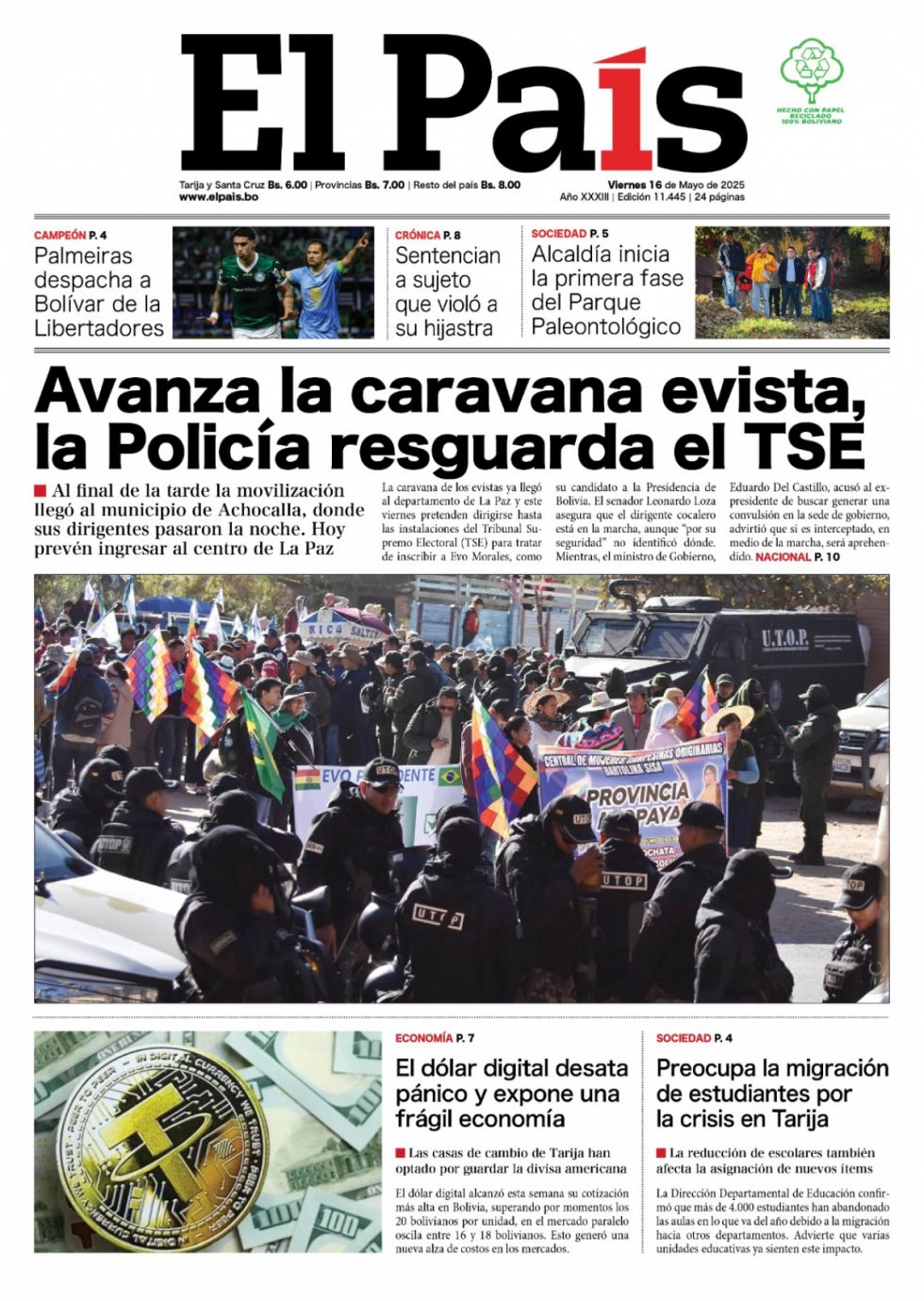La marcha evista, el dólar disparado, la viuda negra, Ramiro... Lee las imprescindibles