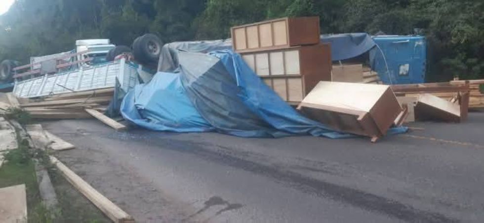 Camión volcó en la ruta Entre Ríos – Palos Blancos  – Tarija