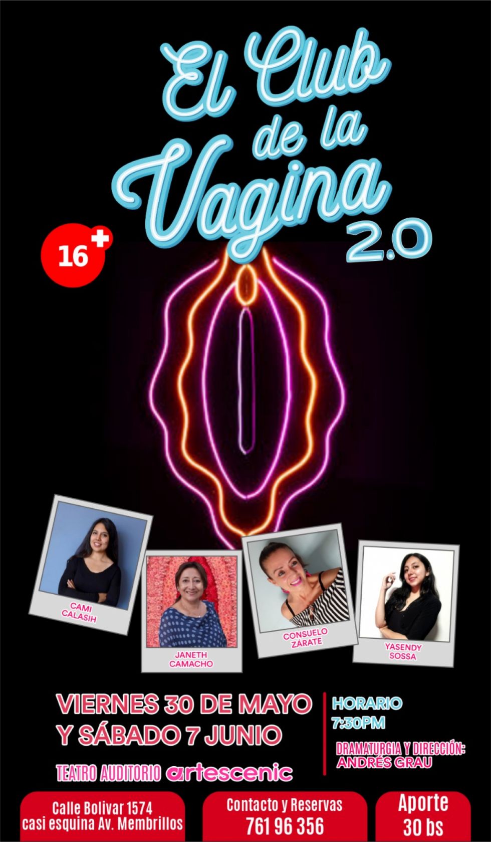 Tarija: “El Club de la Vagina” vuelve al teatro para romper tabúes