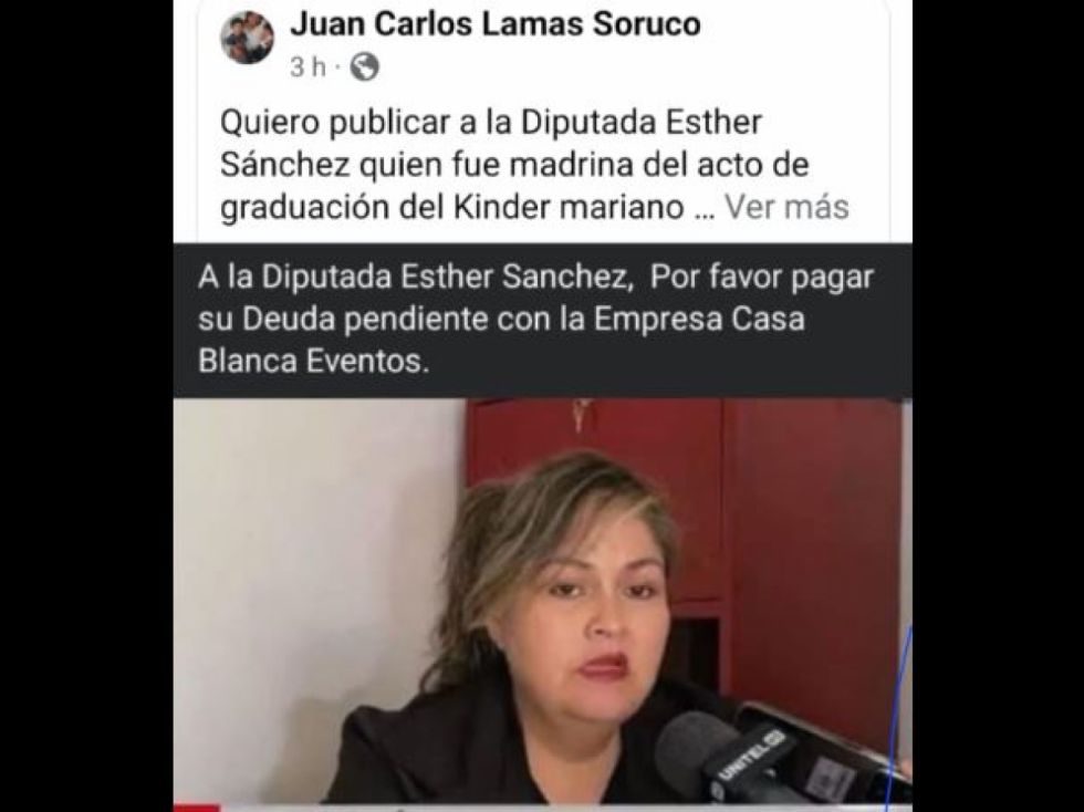 Diputada denunciada por deudas