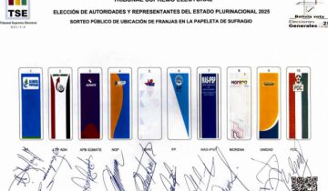 Los partidos ya conocen su ubicación en la papeleta para el 17 de agosto: el TSE realizó el sorteo