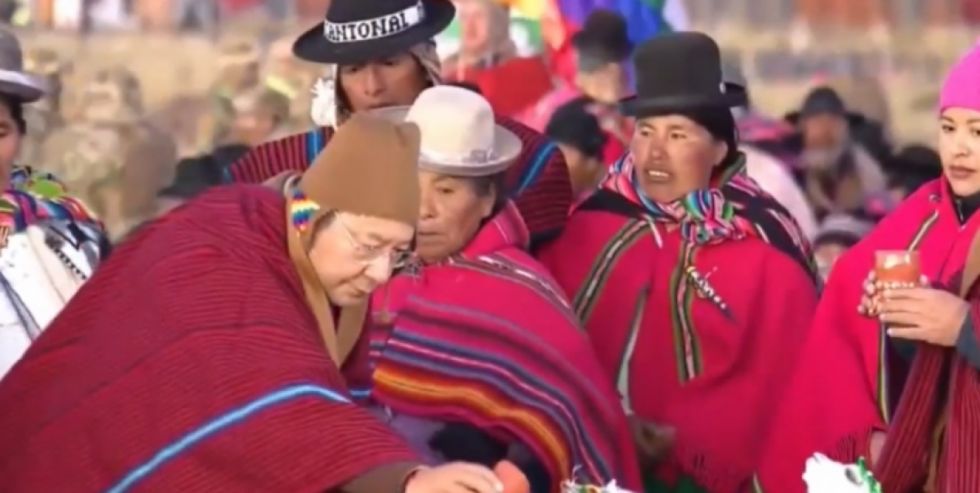 Presidente pide en el Willka Kuti 5533 unidad y mejores días para los bolivianos durante el Bicentenario