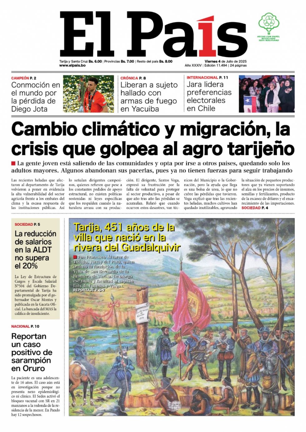 El 4 de julio, las listas del TSE, el plan agrícola y más: Lee las imprescindibles