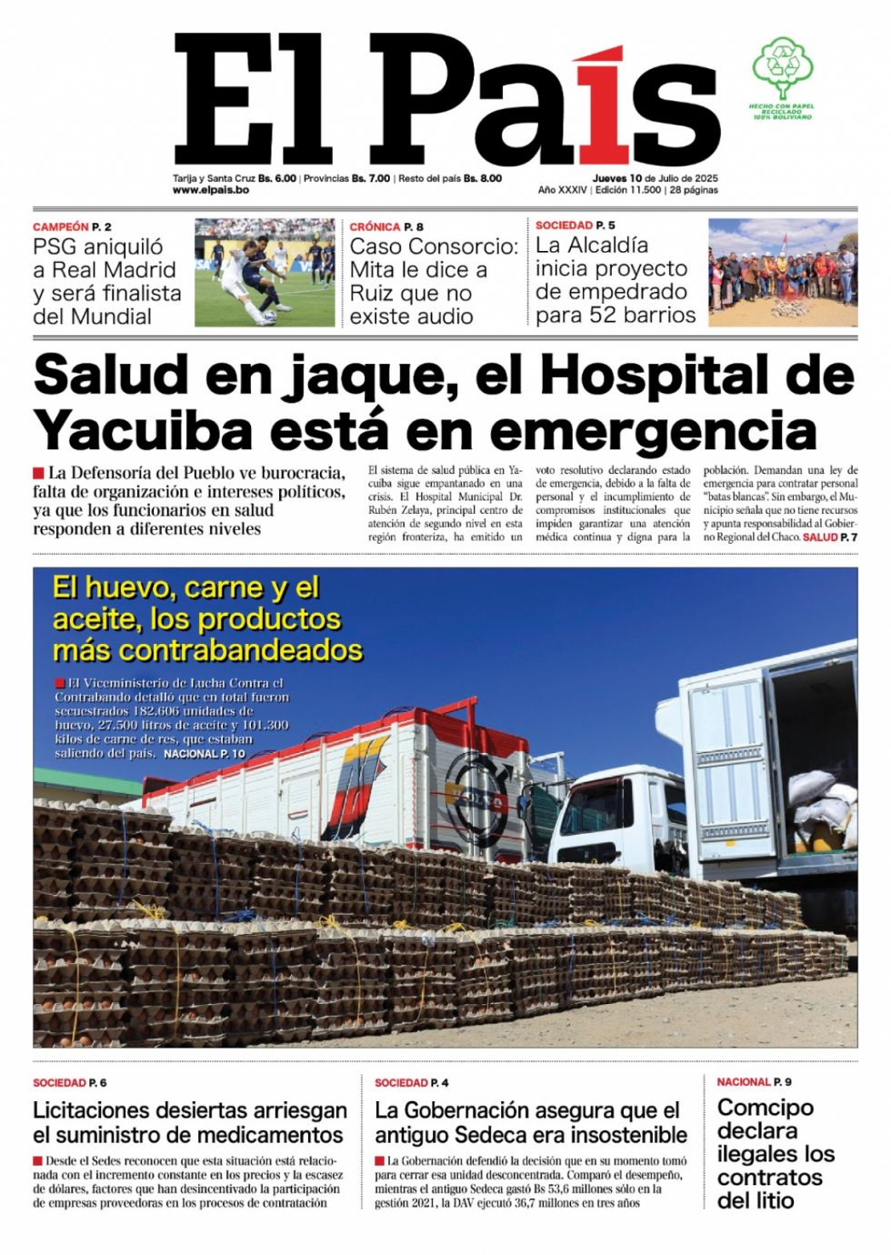 La crisis en salud, el adiós de Dunn, los aranceles de Brasil, el mundialito... lee las imprescindibles