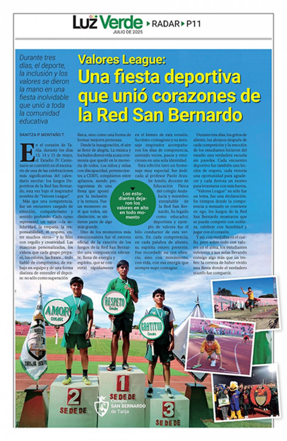 “LUZ VERDE” UN PERIÓDICO ESCOLAR