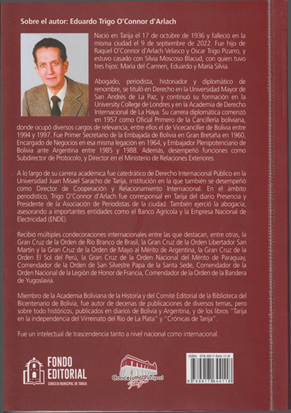 Contra Portada Conversaciones con VÍCTOR PAZ ESTENSSORO