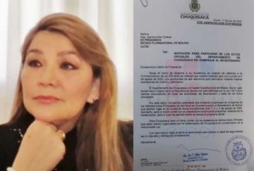 Áñez recibe invitación como expresidenta para actos del Bicentenario 
