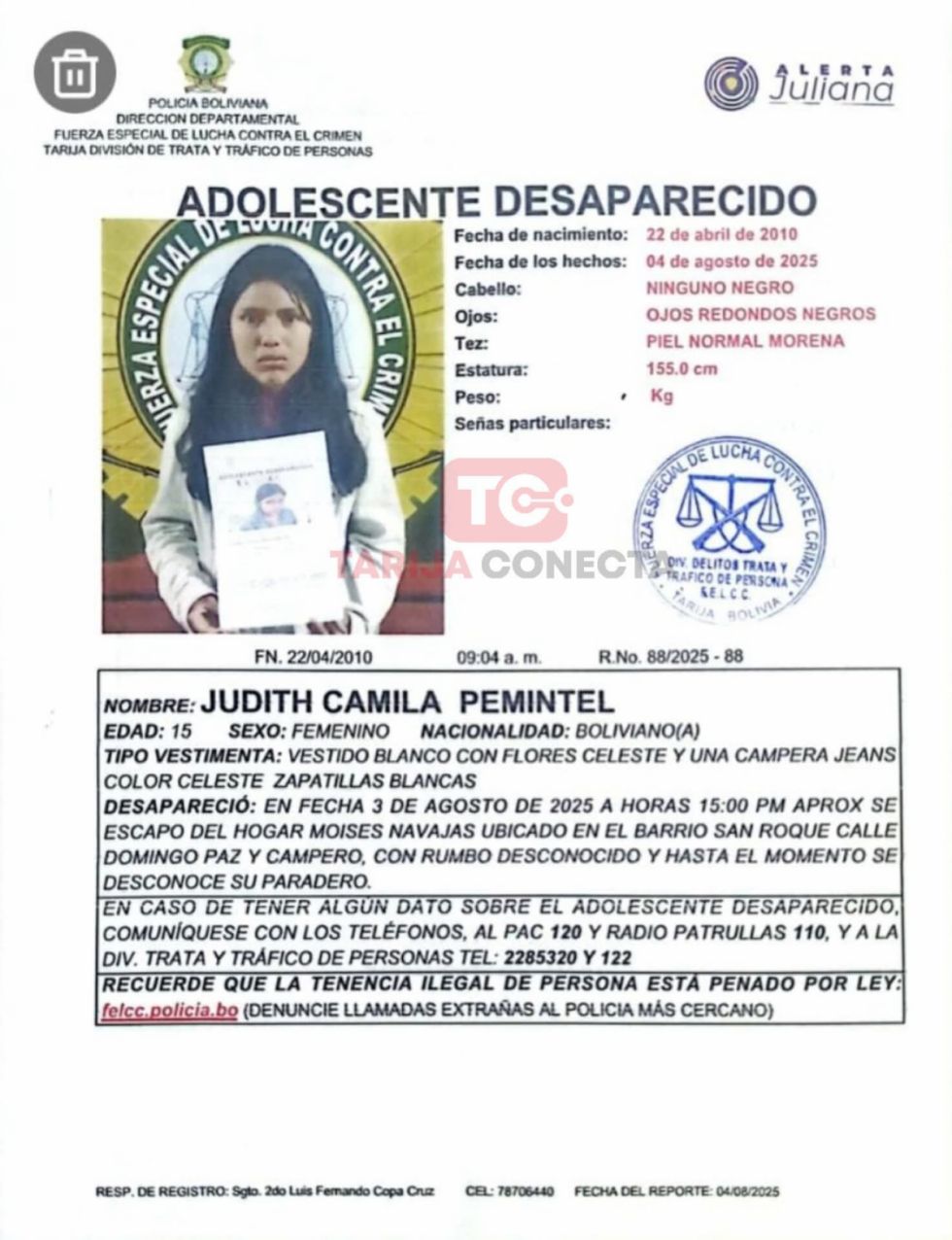 Menor de 15 años escapa del Hogar Moises Navajas y desata operativo policial