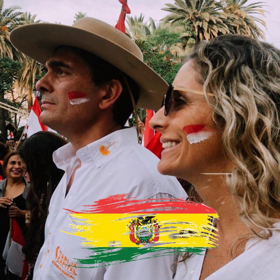 Paz y Urquidi en una marcha