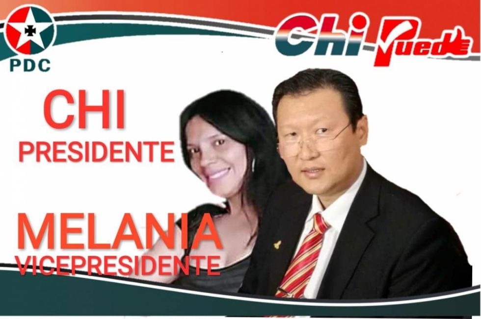 Melania Torrico en campaña con Chi Hyun Chung