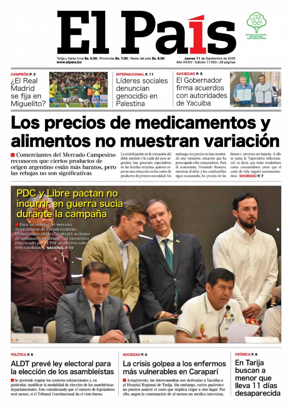 Los precios, el repechaje, la reunión del TSE, Kirk... Lee las imprescindibles