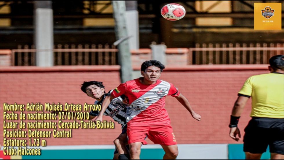 Promesas del fútbol tarijeño: Moisés Ortega, un  defensor fuerte y firme en el juego aéreo 