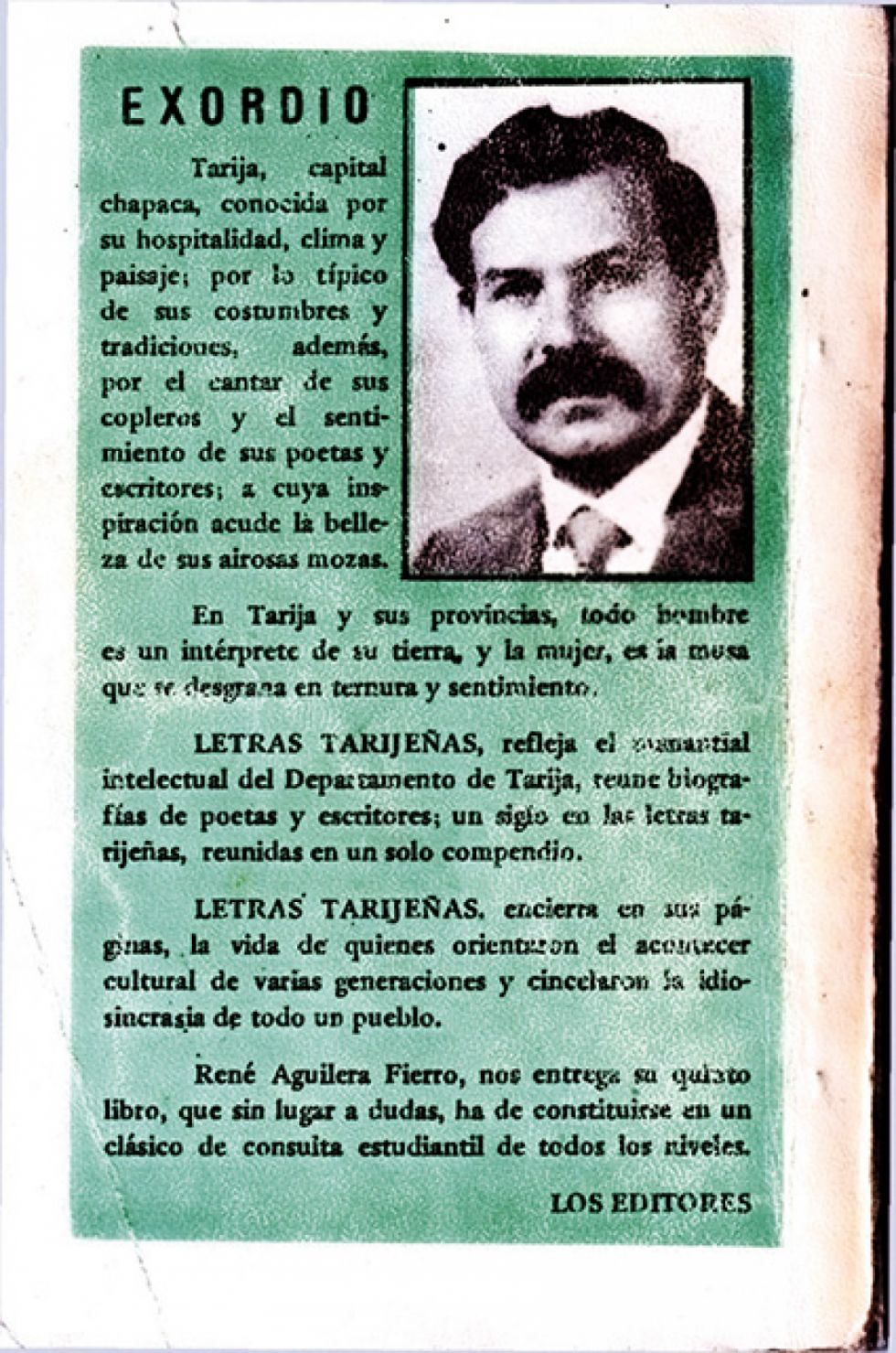 Contra Portada Letras Tarijeñas