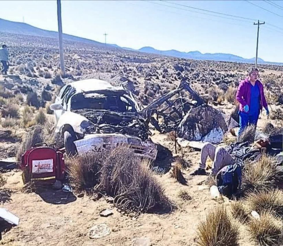 Dos muertos y dos heridos en accidente en la carretera Potosí–Cuchu Ingenio