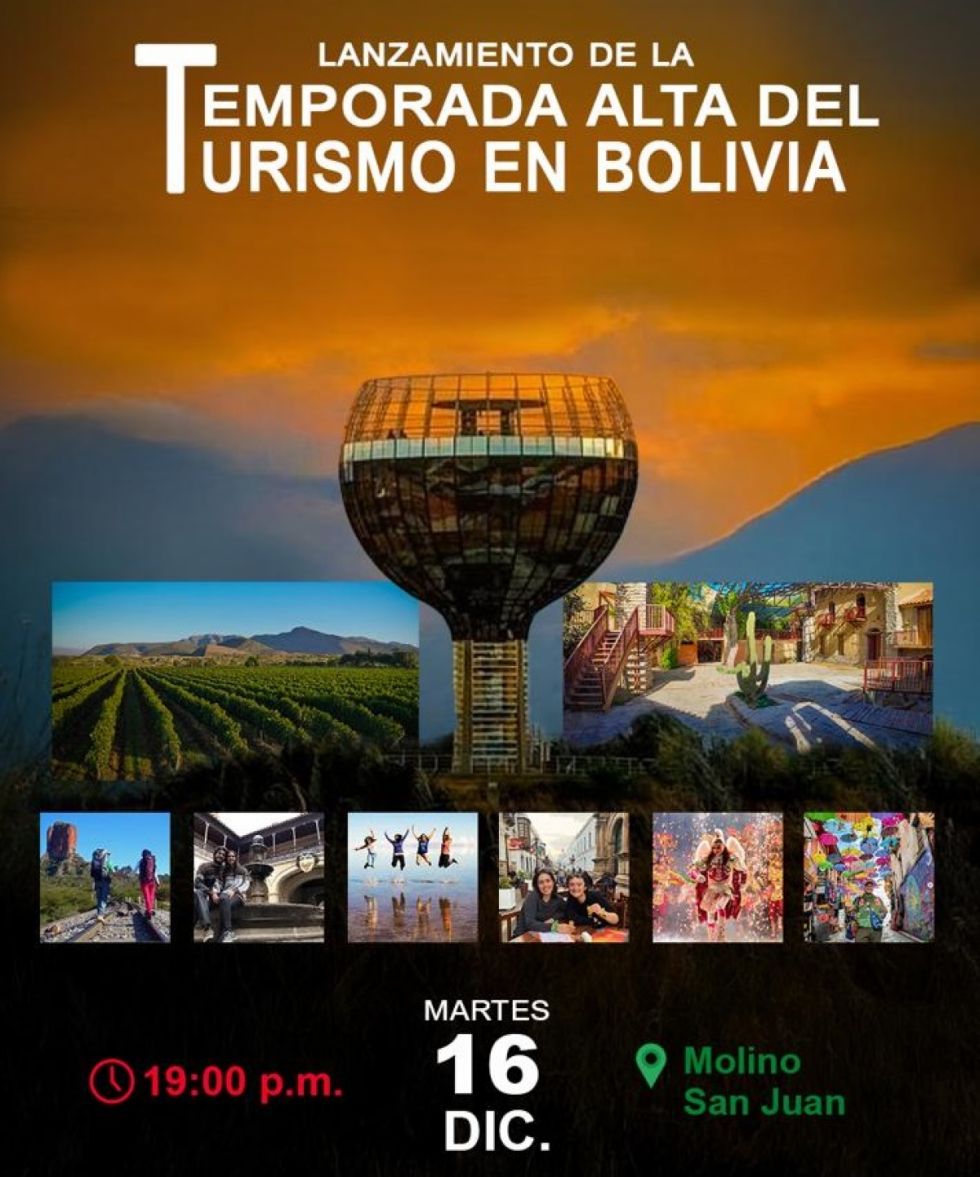 Desde Tarija anunciarán la temporada alta de turismo en Bolivia 