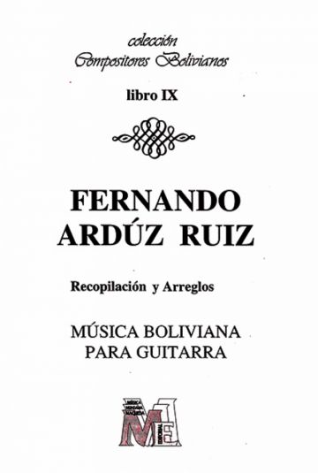 Portada MÚSICA BOLIVIANA PARA GUITARRA