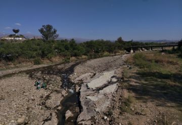 El esmirriado río Guadalquivir en periodo de estiaje 