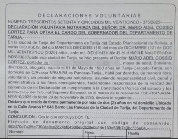 TSE insiste en la contradicción entre residencia y refugio de Cossío; CDC reitera en que es compatible