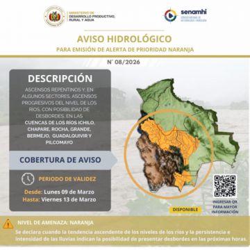 Senamhi declara alerta naranja en 5 departamentos