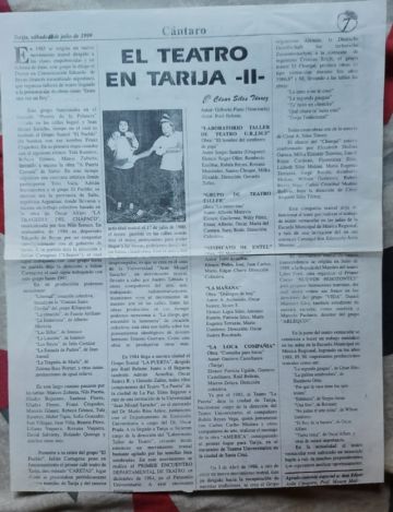 Memoria teatral de Tarija