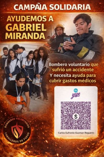 Lanzan campaña por bombero voluntario que se accidentó