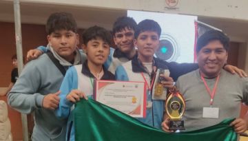 Cuatro estudiantes de Caraparí destacaron en el “Sucrebot 2026”
