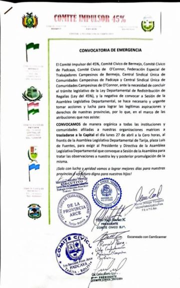 Comité Impulsor de la ley del 45% convoca a movilizaciones por la promulgación