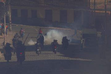Tras la aprehensión del líder de los campesinos Túpac Katari, la marcha en La Paz se dispersa 