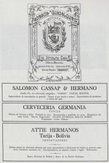 Anuncios de empresas tarijeñas