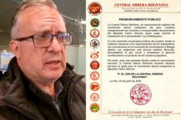 COB declara persona no grata al diputado Alarcón 