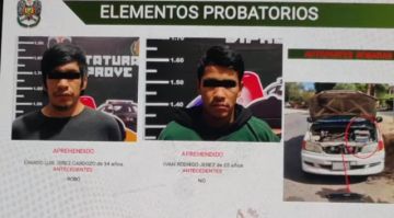 Fueron sorprendidos robando autopartes de un vehículo