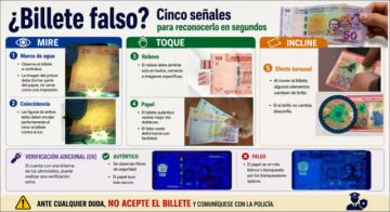 “Mire, toque e incline”: así puede reconocer las cinco señales de un billete falso