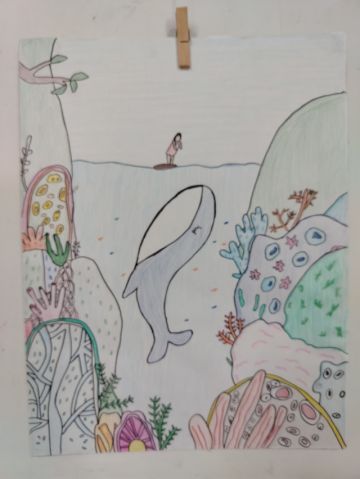 Exposición de arte de los estudiantes del Colegio Andalucía