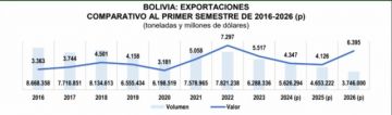 Cuadro de exportaciones del IBCE