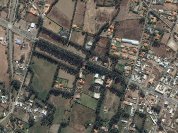 Imagen satelital de la Av. Ecológica de Tiquipaya, Cochabamba. 2007