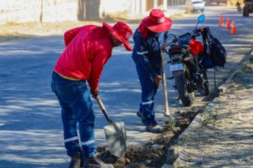 Alcaldía realiza mejoras en la vía principal en San Mateo 
