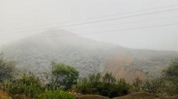 Llegó el invierno, nieve en la carretera Entre Ríos-Tarija 