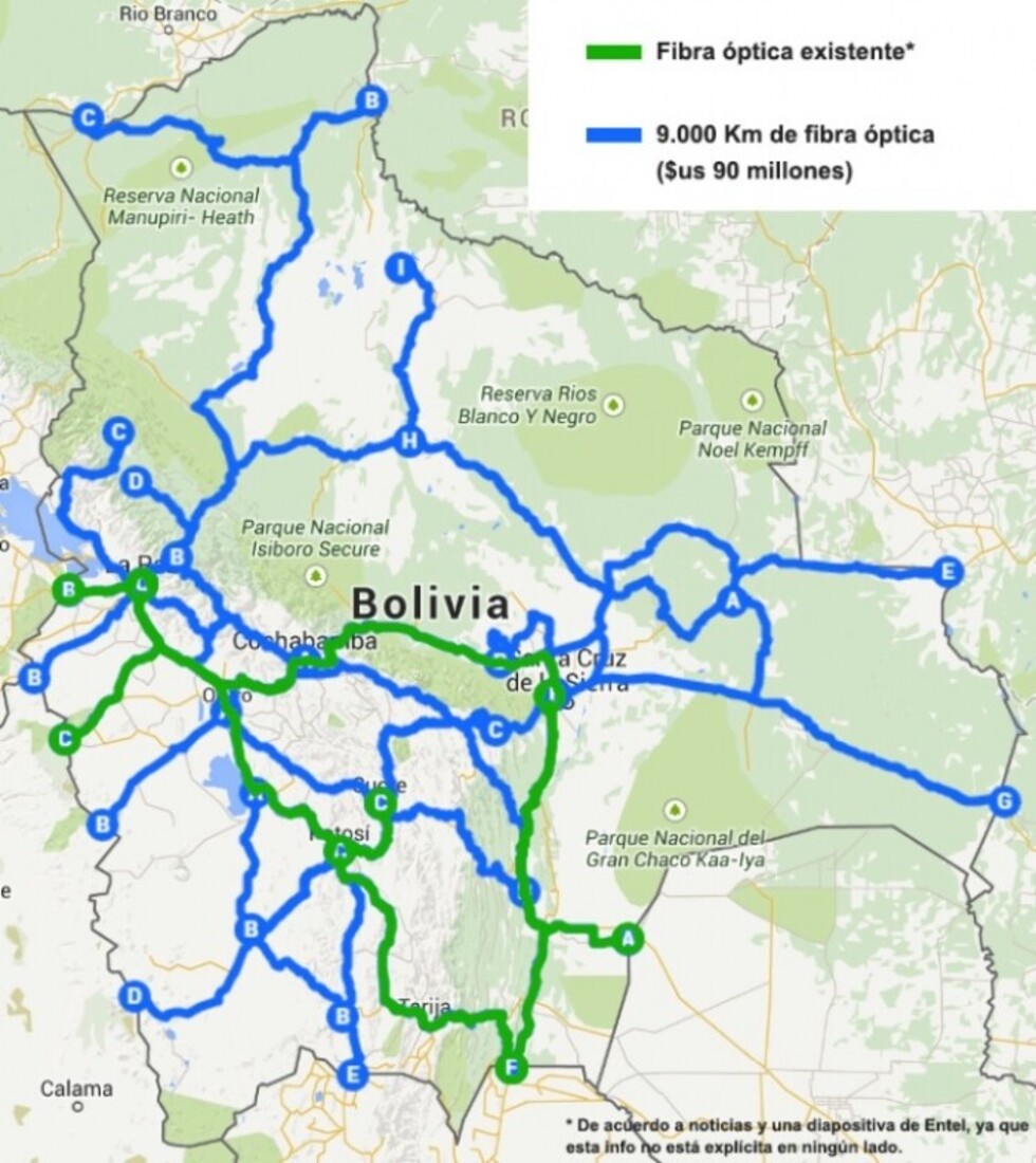 Internet en Bolivia: fibra óptica más urgente que el satélite
