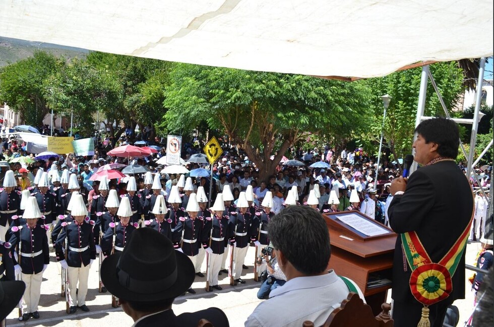 Presidente rinde homenaje al prócer Vizente Camargo en Chuquisaca